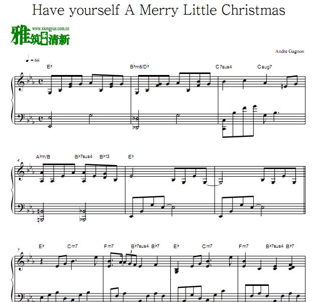 安德列·加侬 Have yourself A Merry Little Christmas钢琴谱