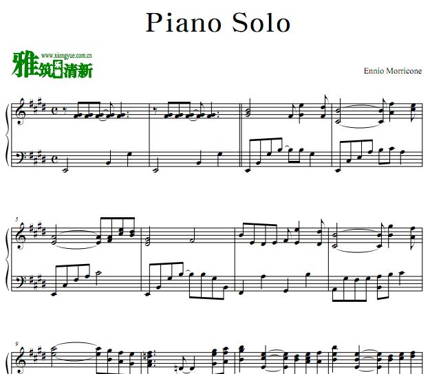 Ennio Morricone - Piano Solo钢琴谱