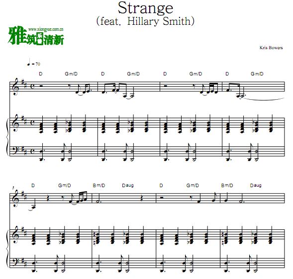 布里杰顿家族 Strange歌谱 弹唱伴奏钢琴谱
