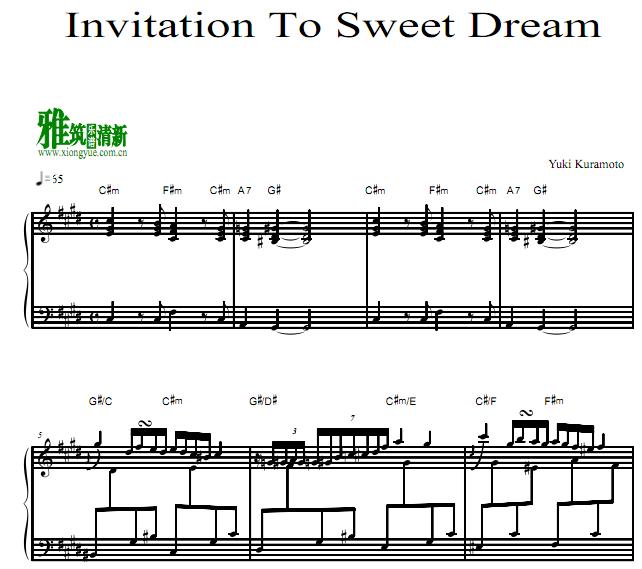 仓本裕基 - Invitation To Sweet Dream钢琴谱