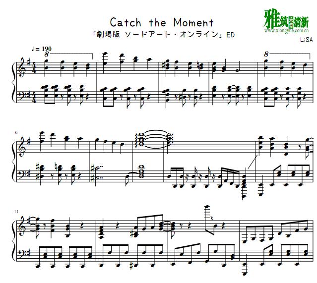 phyxinon - catch the moment钢琴谱