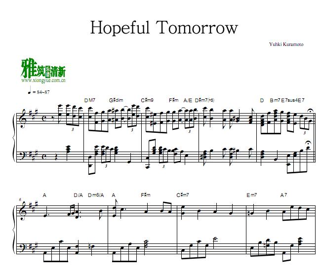 仓本裕基 - Hopeful Tomorrow钢琴谱