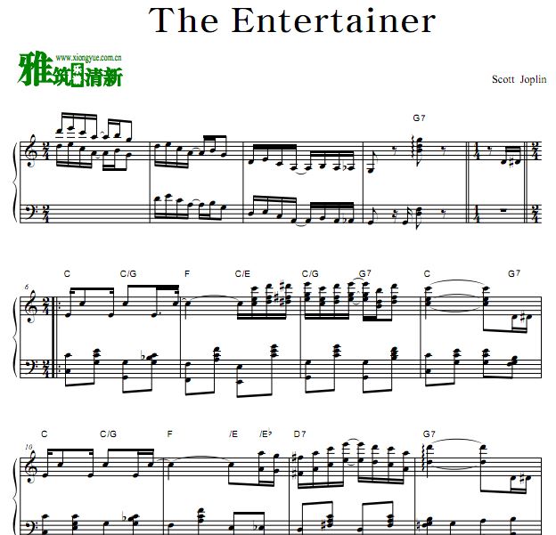 乔普林 演艺人 The Entertainer钢琴谱