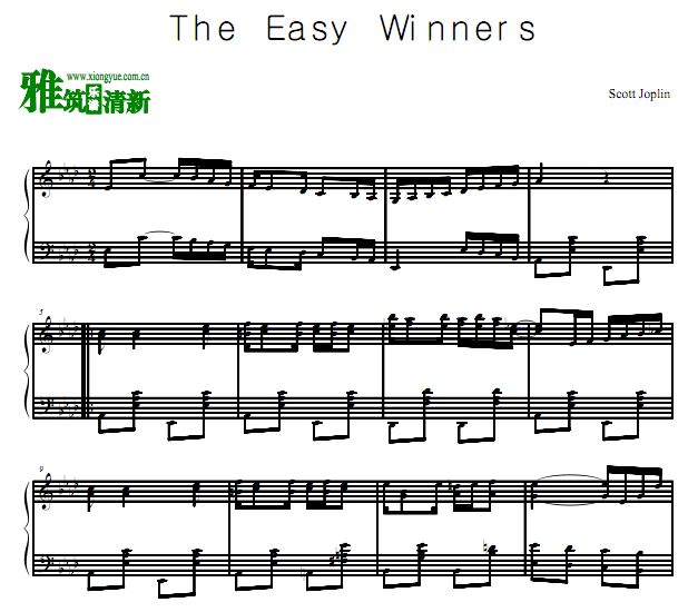 乔普林 The Easy Winners钢琴谱