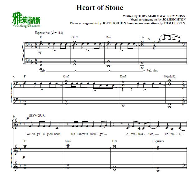 six - Heart of Stone 钢琴伴奏谱