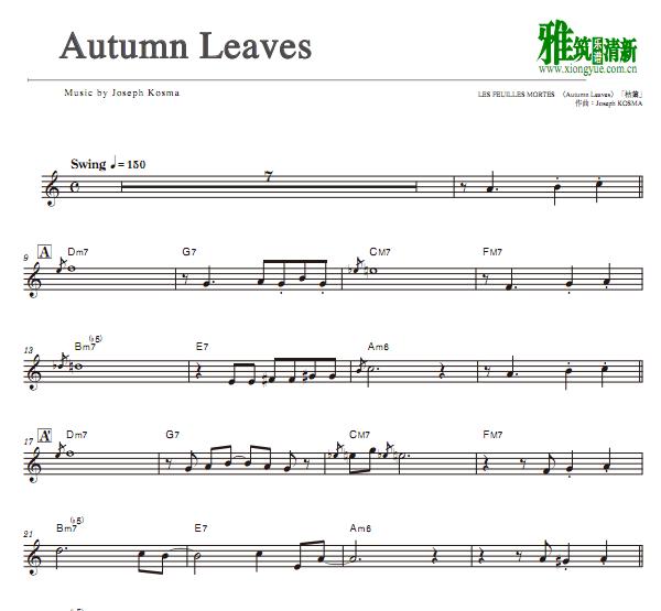 Autumn Leaves秋叶小号谱