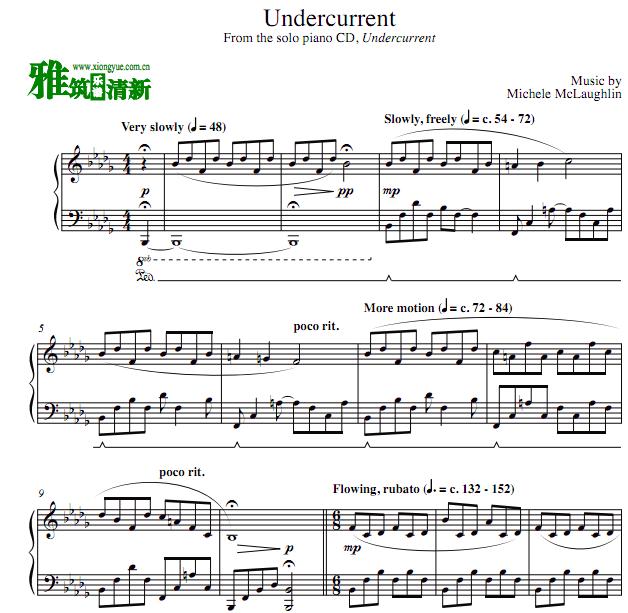 Michele McLaughlin - Undercurrent钢琴谱