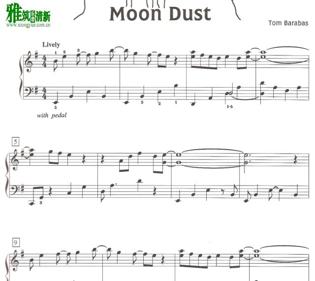 Tom Barabas - Moon Dustg钢琴谱
