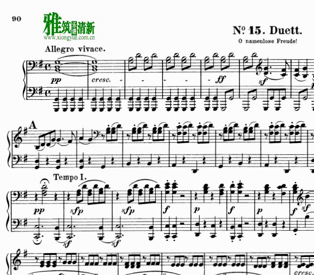 15 Duet  O namenlose Freude 四手联弹谱2
