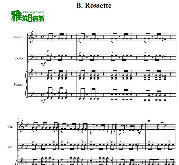 白色巨塔 B.Rossette钢琴三重奏谱