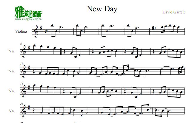 David Garrett - New Day小提琴谱