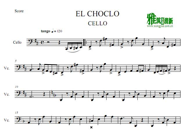 El choclo大提琴谱