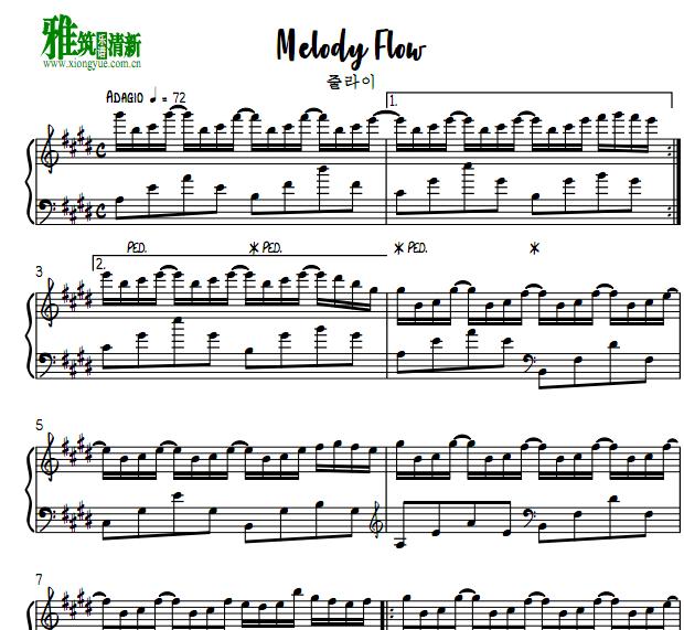 July - Melody Flow 钢琴谱