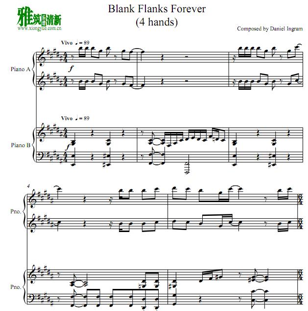 小马宝莉blank flanks forever四手联弹谱