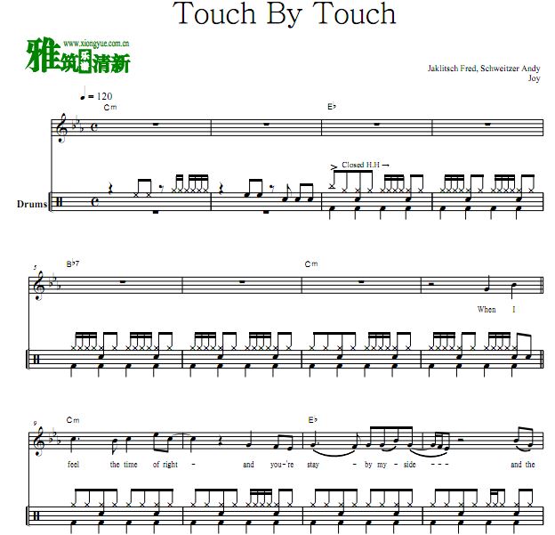 Joy - Touch by Touch爵士鼓谱
