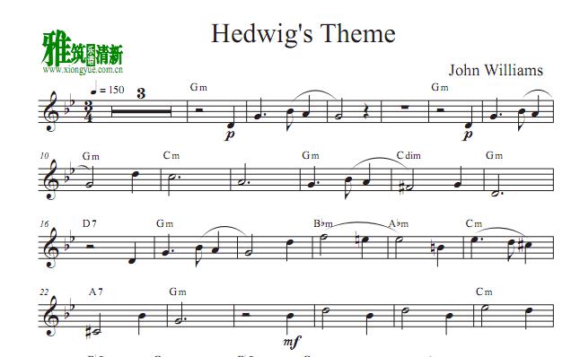 海德薇 Hedwig's Theme小号谱