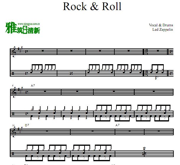 Led Zeppelin - Rock and Roll 鼓谱