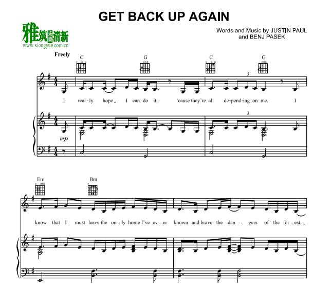 TROLLS - Get Back Up Again钢琴谱