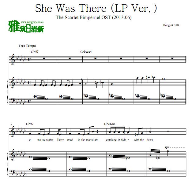 Douglas Sills - She Was There正谱 声乐歌谱