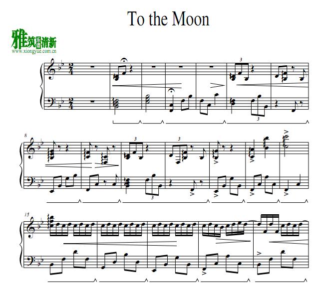 For River (最终版) To The Moon钢琴谱