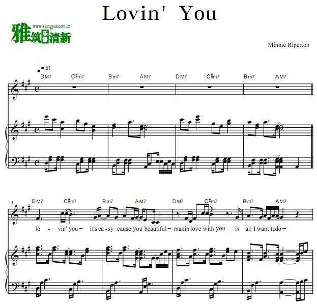 Minnie Riperton - loving you歌谱 正谱 钢琴谱