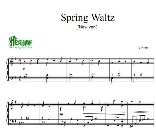 李闰珉新版Spring Waltz钢琴谱