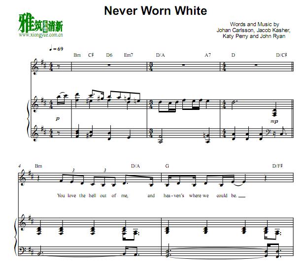 Katy Perry - Never Worn Whiteٰ