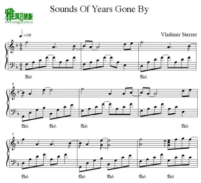 vladimir sterzer - Sounds of Years gone by钢琴谱