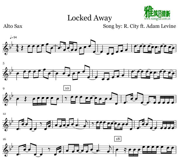 Locked Away 萨克斯谱