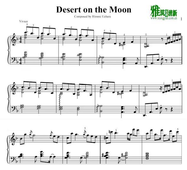 上原广美 - Desert on the Moon钢琴谱