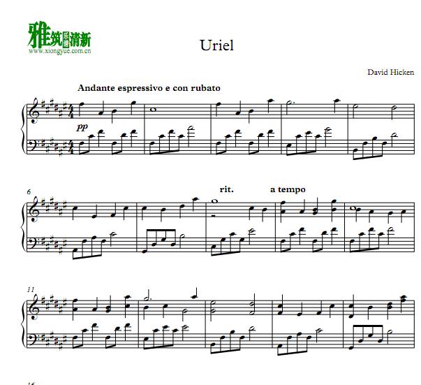 David Hicken - Uriel钢琴谱