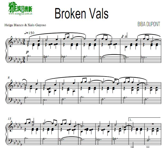 Broken Vals钢琴谱