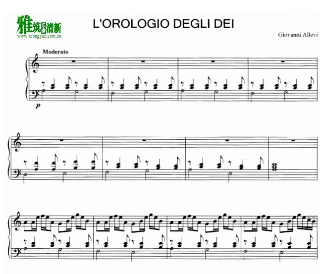 Giovanni Allevi - l'orologio degli dei钢琴谱
