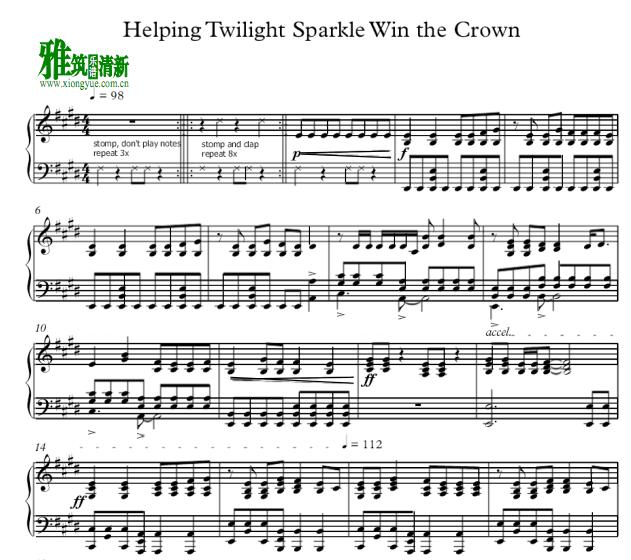 Helping Twilight Sparkle Win The Crown钢琴谱
