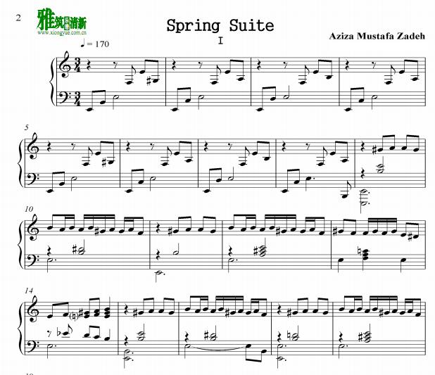 aziza mustafa zadeh - spring suite钢琴谱