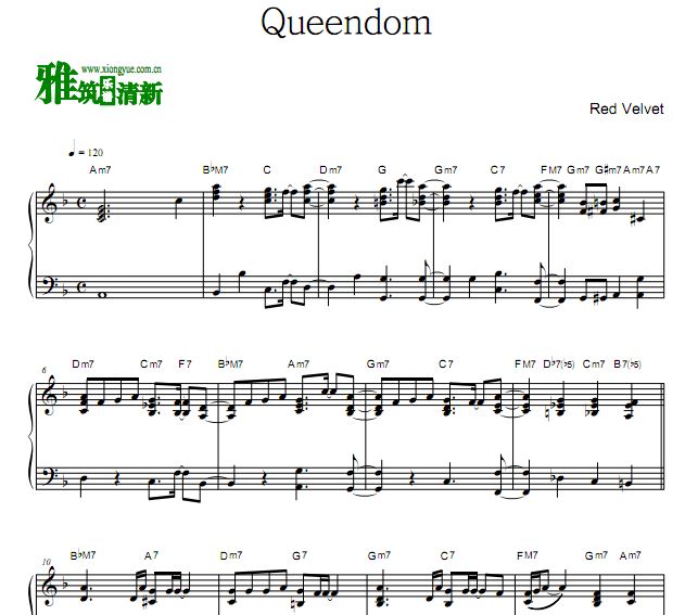Red Velvet - Queendom独奏钢琴谱