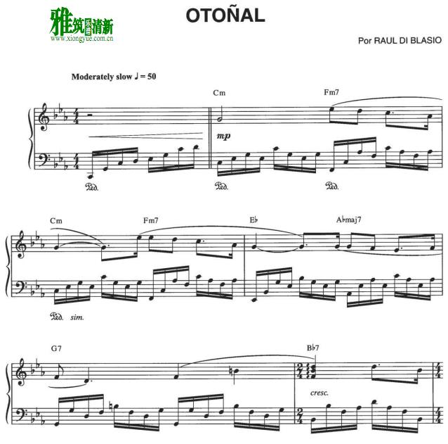 Raul Di Blasio - otonal钢琴谱