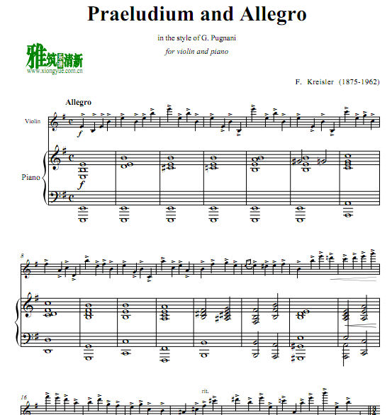 ˹ Praeludium and Allegro Сٸٰ