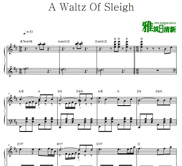 欢迎来到东谟村  A Waltz of Sleigh钢琴谱