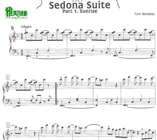 Tom Barabas - sedona suita - sunrise钢琴谱