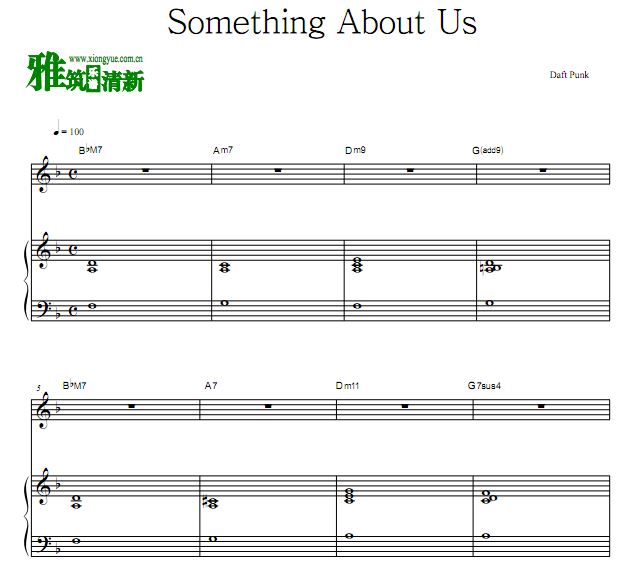 Daft Punk - Something About Us歌谱 钢琴谱