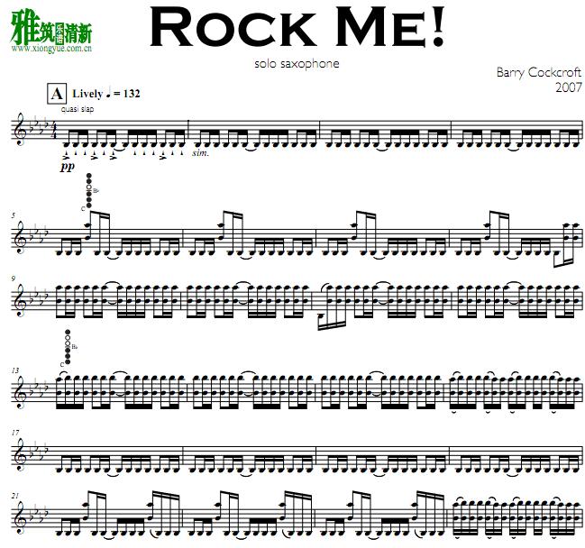 Barry Cockcroft - Rock Me 萨克斯谱