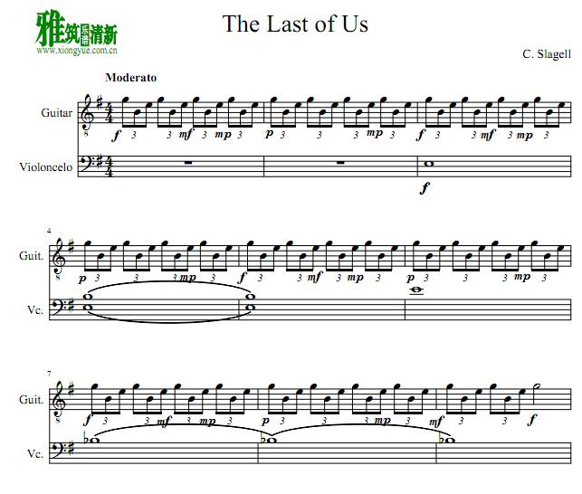 The Last Of Us 大提琴吉他二重奏谱