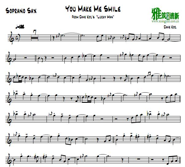 Dave Koz - You Make Me Smile高音萨克斯谱