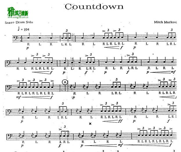 Mitch Markovich -  countdown鼓谱
