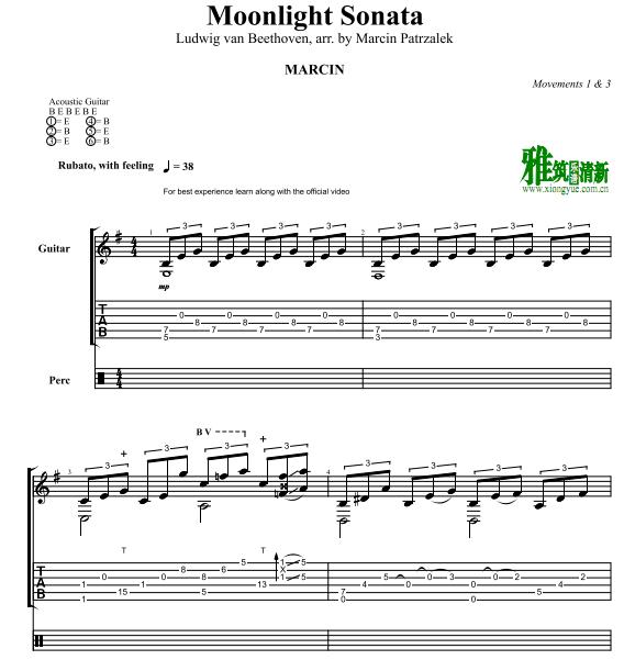 Marcin Patrzalek - 月光奏鸣曲吉他谱