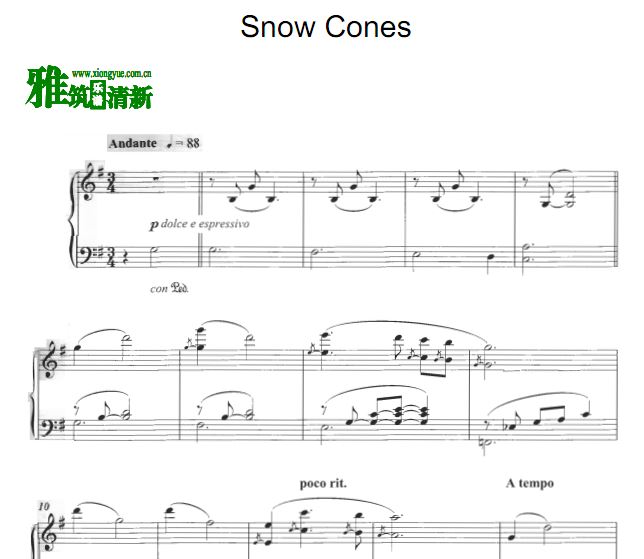 冰刀双人组 Blades of Glory - Snow Cones钢琴谱