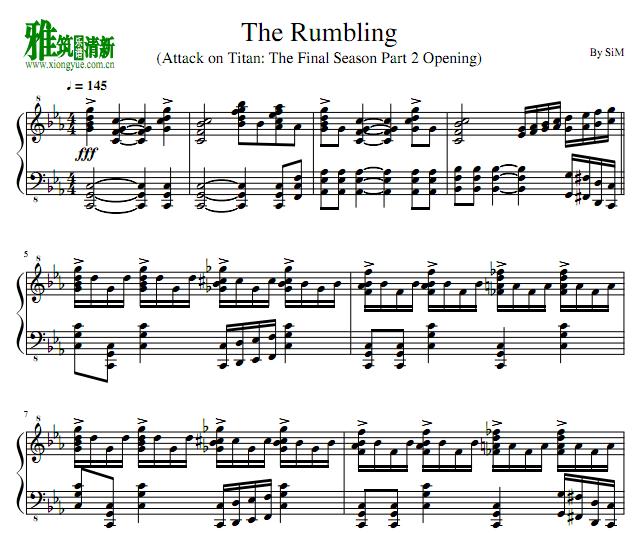 The Rumbling钢琴谱