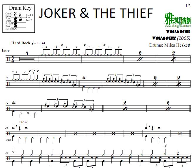 Joker And The Thief鼓谱