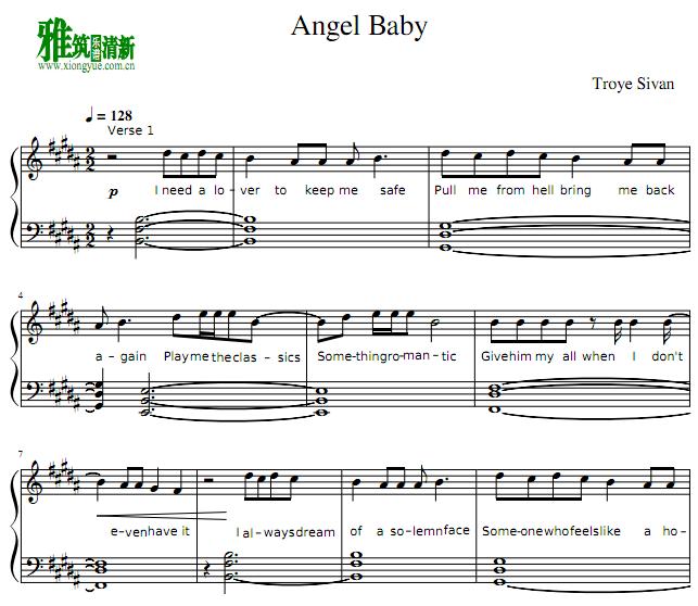 Troye Sivan - Angel Baby钢琴